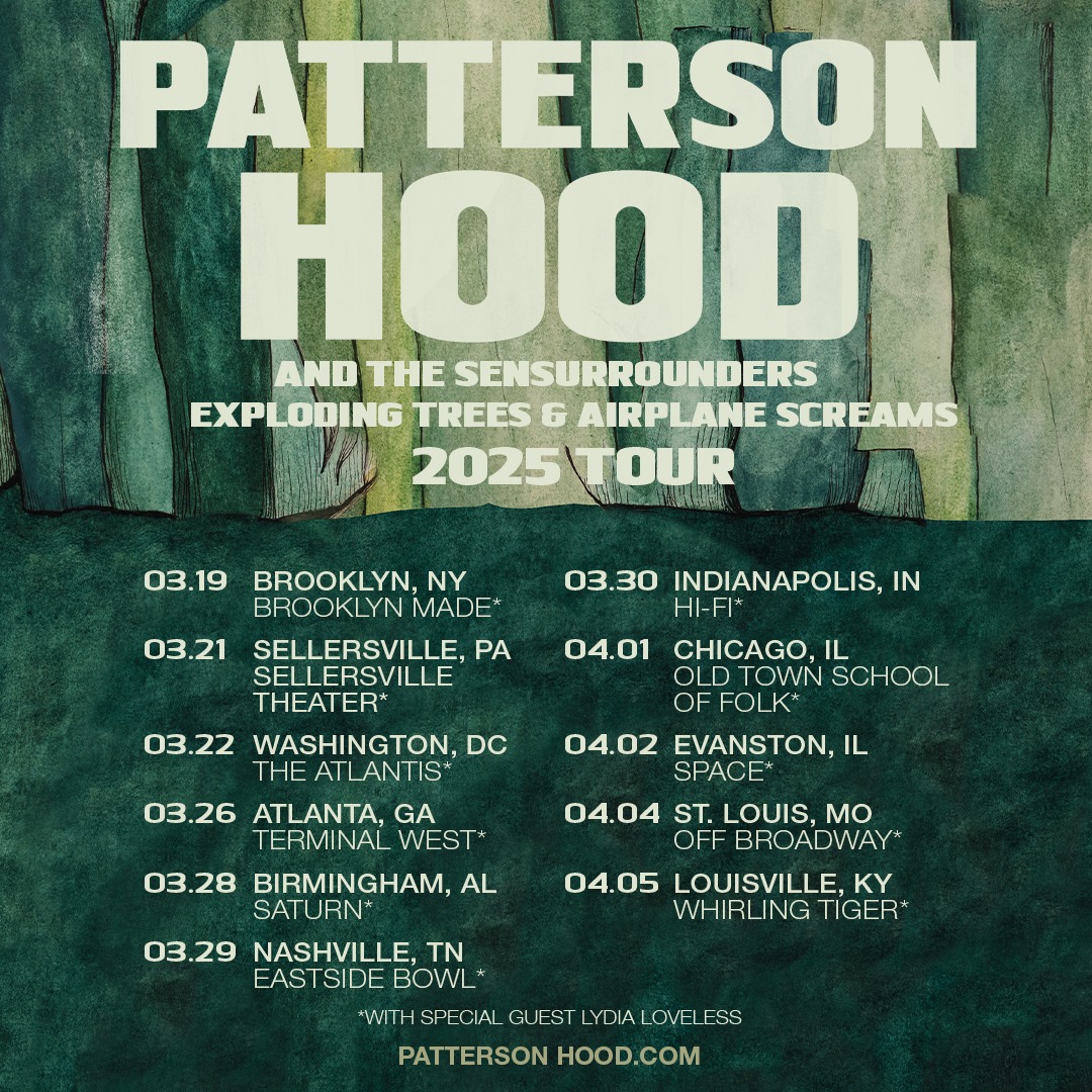 Patterson Hood Exploding Trees & Airplane Screams Tour Poster 2025